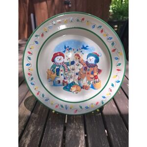 Longaberger Flurry & Snowball 1999 Christmas Collector Plate 9"